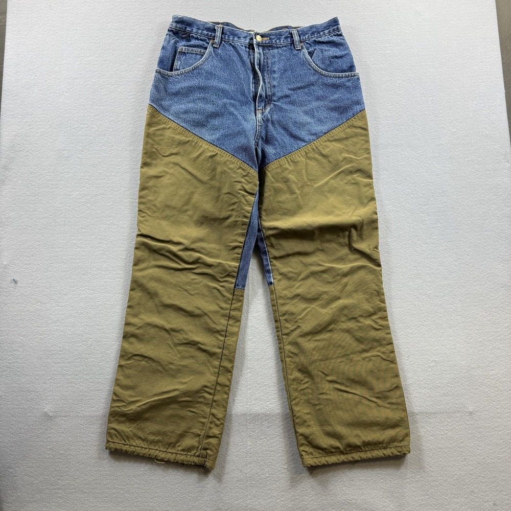 SafTbak Jeans Mens‎ 36x30 (Fit 32x28) Blue Flannel Lined Relaxed Straight Denim